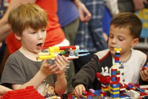 kids playing with legos