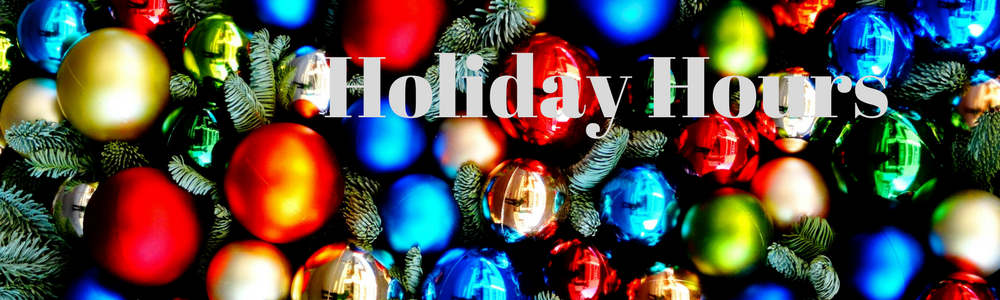 Christmas holiday hours banner